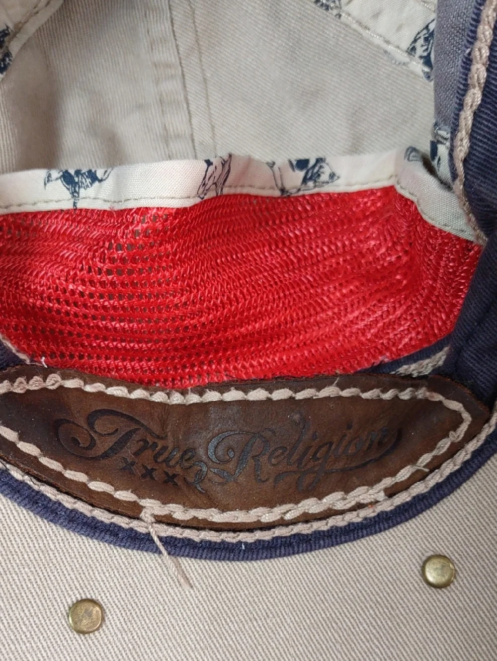 True Religion Vintage Distressed "Horseshoe" Baseball Cap - Picture 10 of 13
